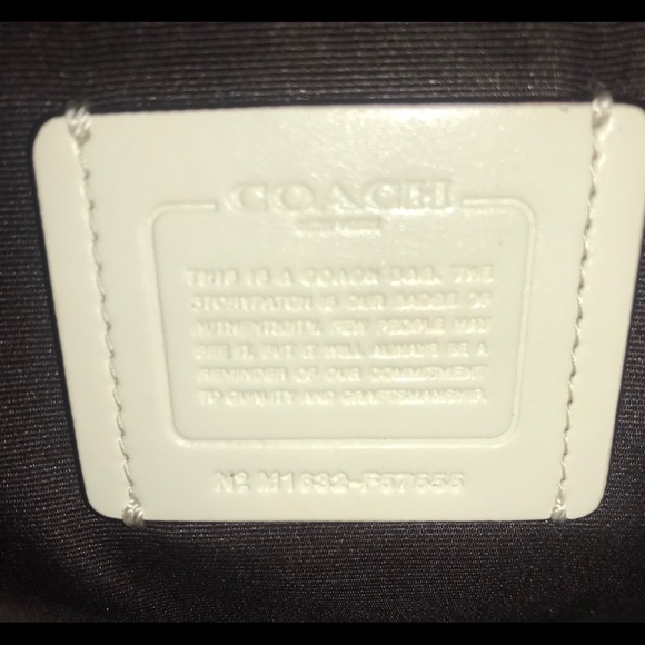 Coach Purse Leather Mini Sierra Satchel (White) - Picture 5 of 5